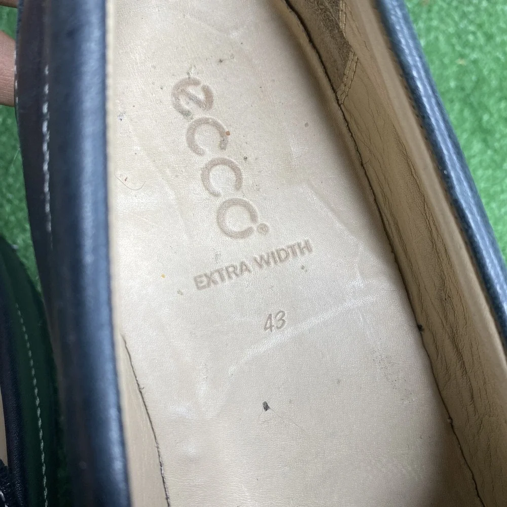 ECCO‎ Men's Driving Loafers Shoes Size EU 43 US 9-9.5 Leather Black